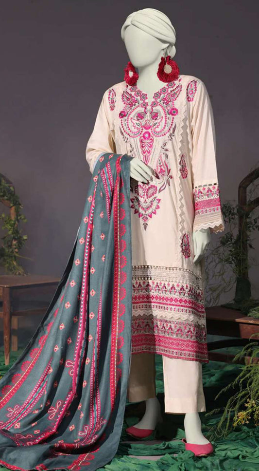MTJ - Spring Summer Unstitched 2-Piece Printed Lawn