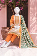 MTJ Tariq Jamil Unstitched 3 Piece Digital Print Cambric Suit - Mustard