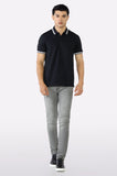 Diners Jacquard Stripe Collar Polo T-Shirt