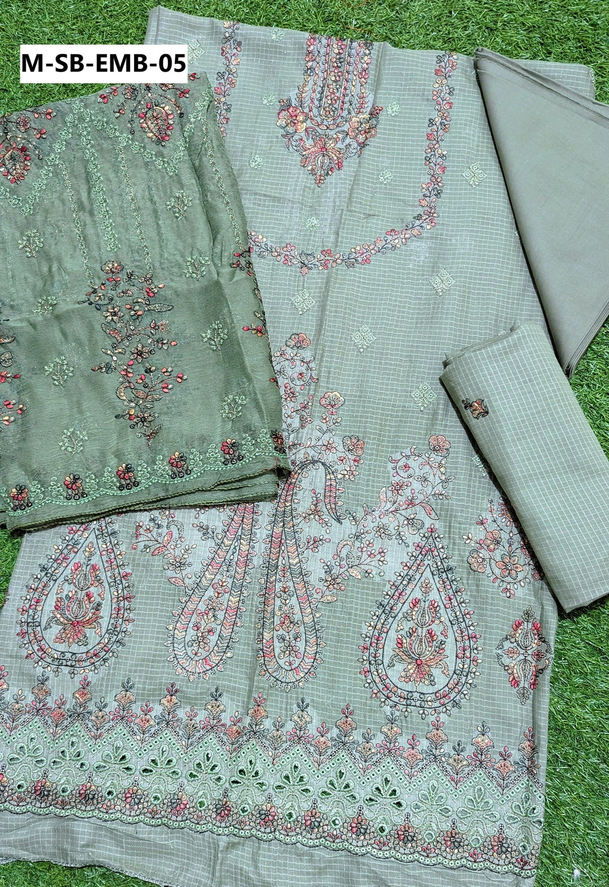 MISHAL BY SB - Unstitched 3-Piece Heavy Embroidery