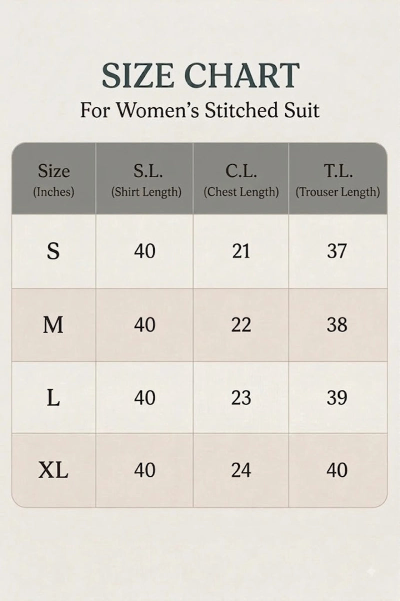 Women's Stitched 3-Piece Lawn Suit by KBC Fashion (Light Beige)