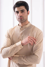 Grace Men’s Wash & Wear Unstitched Fabric Suit (Beige)