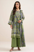 Sapphire 3-Piece Embroidered Unstitched Lawn Suit (Apple Green)