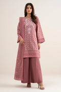 Sapphire 3-Piece Embroidered Unstitched Lawn Suit (Dark Tea Pink)
