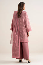 Sapphire 3-Piece Embroidered Unstitched Lawn Suit (Dark Tea Pink)