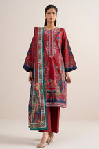 Sapphire 3-Piece Embroidered Unstitched Lawn Suit (Fuchsia)