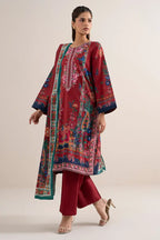 Sapphire 3-Piece Embroidered Unstitched Lawn Suit (Fuchsia)