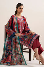 Sapphire 3-Piece Embroidered Unstitched Lawn Suit (Fuchsia)