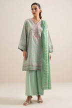 Sapphire 3-Piece Embroidered Unstitched Lawn Suit (Green)