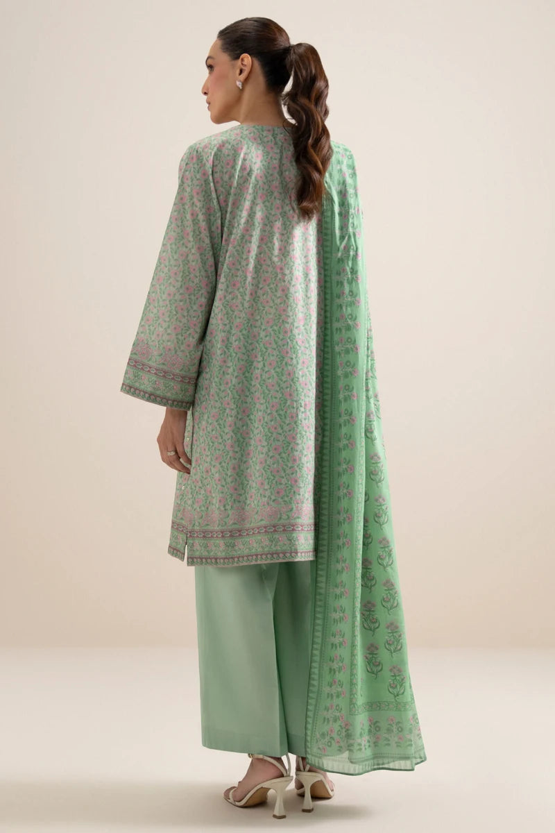 Sapphire 3-Piece Embroidered Unstitched Lawn Suit (Green)