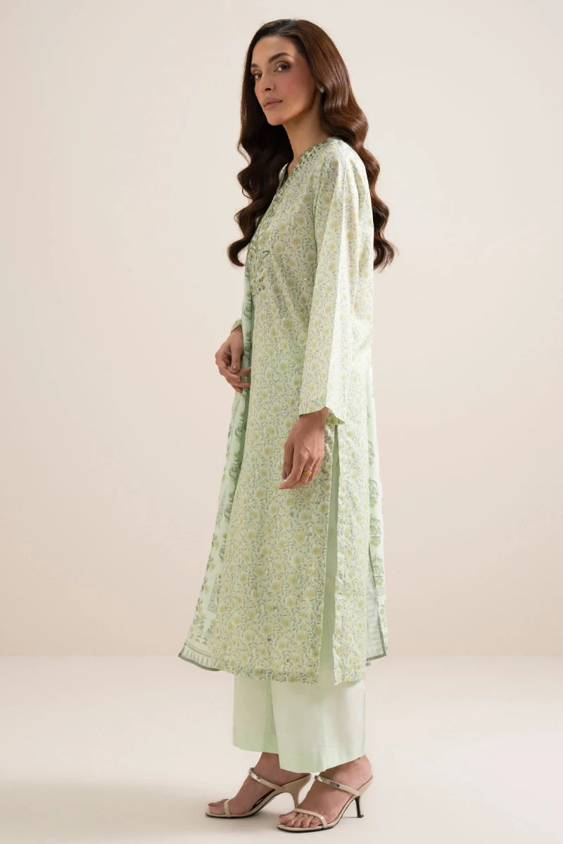 Sapphire 3-Piece Embroidered Unstitched Lawn Suit (Light Mint)