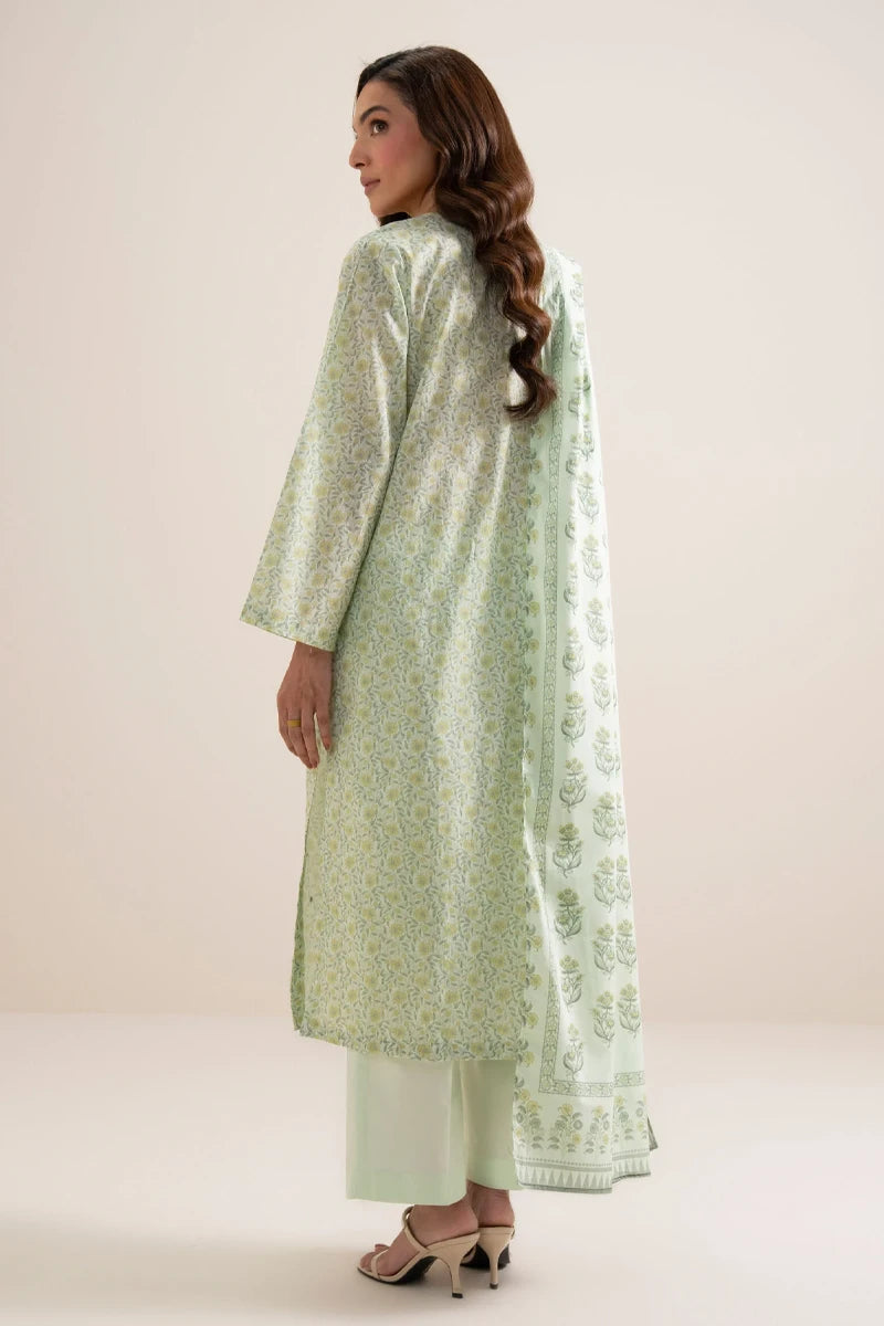 Sapphire 3-Piece Embroidered Unstitched Lawn Suit (Light Mint)