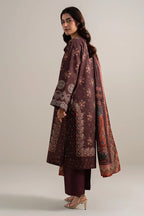 Sapphire 3-Piece Embroidered Unstitched Lawn Suit (Maroon)