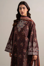 Sapphire 3-Piece Embroidered Unstitched Lawn Suit (Maroon)