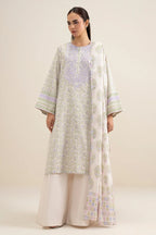 Sapphire 3-Piece Embroidered Unstitched Lawn Suit (Off White)