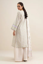 Sapphire 3-Piece Embroidered Unstitched Lawn Suit (Off White)