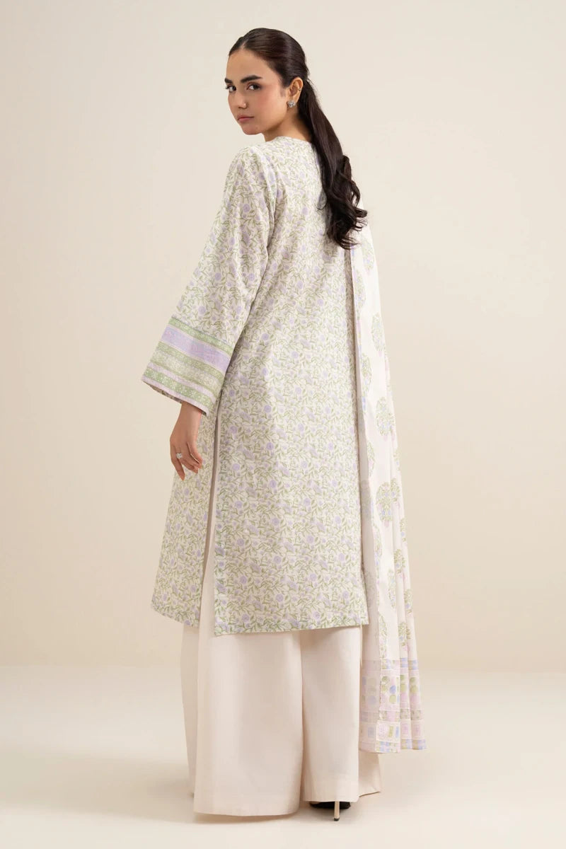 Sapphire 3-Piece Embroidered Unstitched Lawn Suit (Off White)