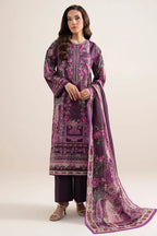 Sapphire 3-Piece Embroidered Unstitched Lawn Suit (Purple)