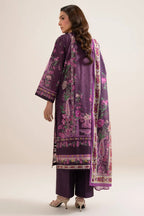 Sapphire 3-Piece Embroidered Unstitched Lawn Suit (Purple)
