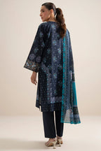 Sapphire 3-Piece Embroidered Unstitched Lawn Suit (Blue)