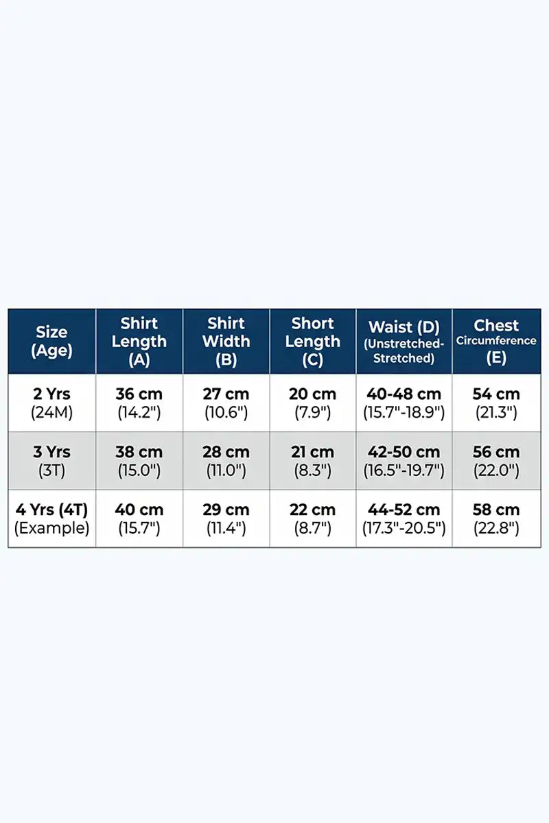 Boys Premium Cotton T-Shirt & Shorts Set (Blue)