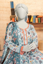 Almeerah Estiva – Premium Digital Three Piece Suit (Aqua Squeeze)