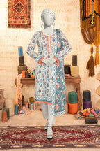 Almeerah Estiva – Premium Digital Three Piece Suit (Aqua Squeeze)