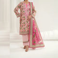 Tehzeeb by KBC Fashion – 3 Pcs Unstitched Embroidered Khaddar - Peach
