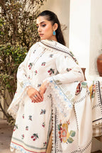 Elahéh By M.Fabrics - 3PC Unstitched Printed Lawn Suit (Off White)