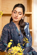 Elahéh By M.Fabrics - 3PC Unstitched Printed Lawn Suit (Midnight Blue)