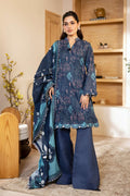 Elahéh By M.Fabrics - 3PC Unstitched Printed Lawn Suit (Midnight Blue)