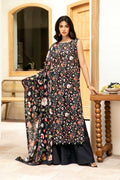 Elahéh By M.Fabrics - 3PC Unstitched Printed Lawn Suit (Black)