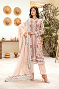 Elahéh By M.Fabrics - 3PC Unstitched Printed Lawn Suit (Rose & White)