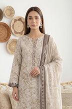 Rimal by UK Vol-61 3PC Unstitched Embroidered Lawn Suit (Light Brown)