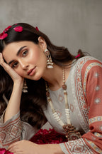 KIJI by Rimal Vol-119 3PC Unstitched Embroidered Lawn Suit (Gray)