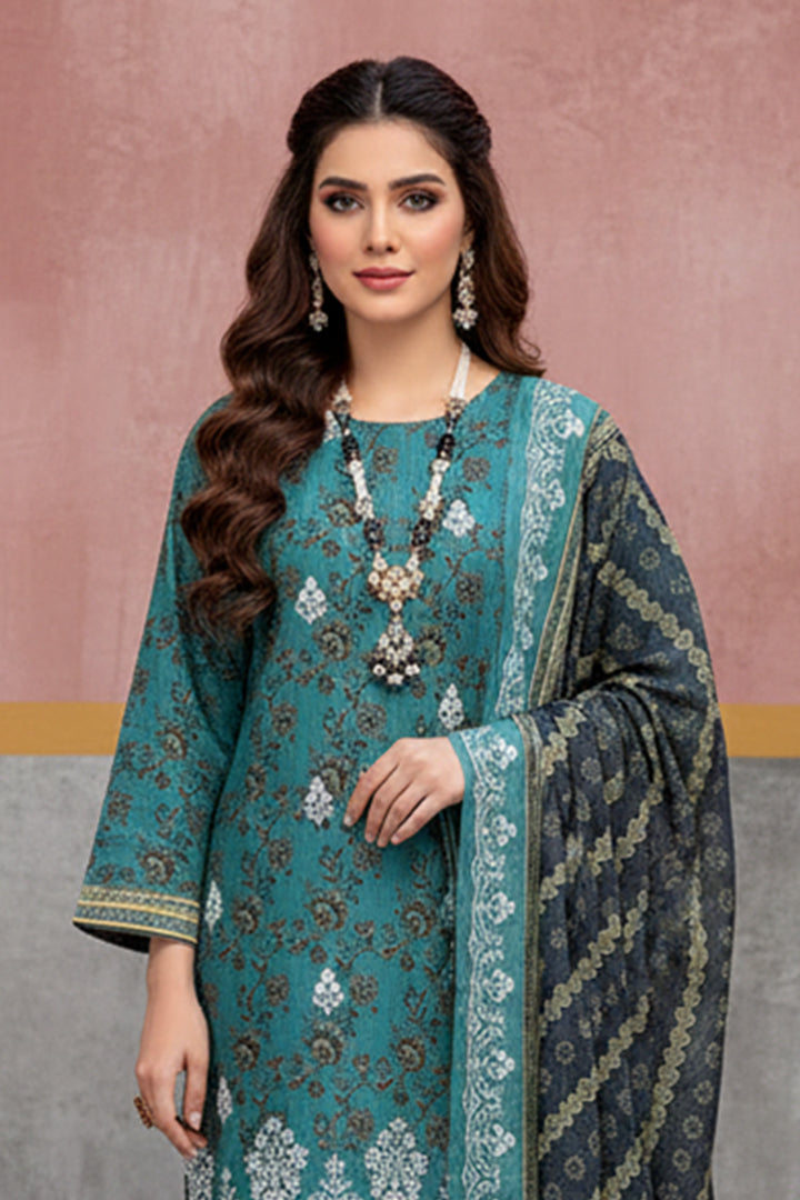 KIJI by Rimal Vol-119 3PC Unstitched Embroidered Lawn Suit (Sea Green)