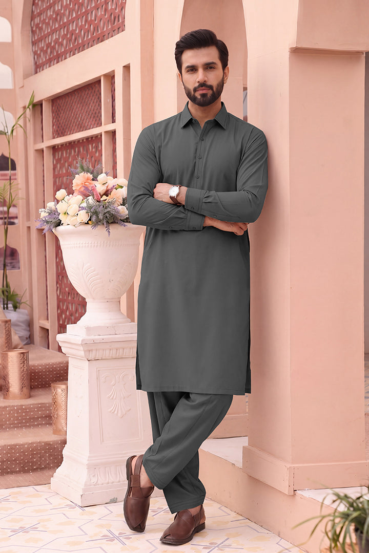 Alkaram – Men’s Unstitched Wash & Wear Fabric (Black)