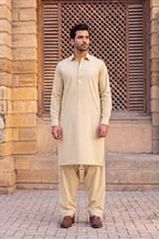 Gul Ahmed – Men’s Unstitched Wash & Wear Fabric (Baige)