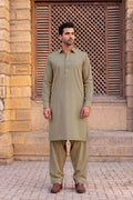 Gul Ahmed – Men’s Unstitched Wash & Wear Fabric (Green)