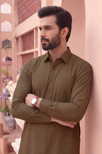 Alkaram – Men’s Unstitched Wash & Wear Fabric (Brown)
