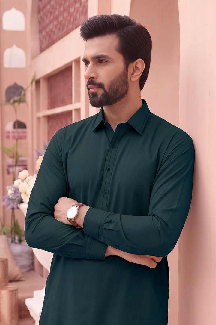 Alkaram – Men’s Unstitched Wash & Wear Fabric (Green)
