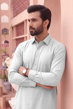 Alkaram – Men’s Unstitched Wash & Wear Fabric (White)