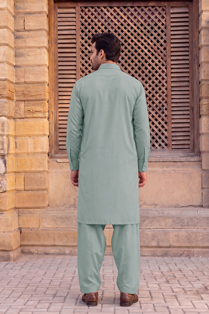 Gul Ahmed – Men’s Unstitched Wash & Wear Fabric (Blue)