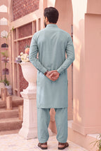 Alkaram – Men’s Unstitched Wash & Wear Fabric (Light Blue)