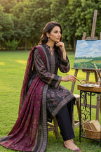 Rimal by UK Vol-41 3PC Unstitched Embroidered Lawn Suit (Navy)