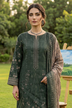 Rimal by UK Vol-41 3PC Unstitched Embroidered Lawn Suit (Green)
