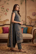 Rimal by UK Vol-22 3PC Unstitched Embroidered Lawn Suit (Charcoal)