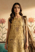 Rimal by UK Vol-22 3PC Unstitched Embroidered Lawn Suit (Light Brown)