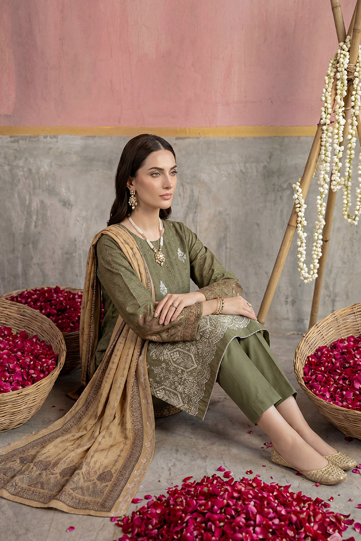 KIJI by Rimal Vol-119 3PC Unstitched Embroidered Lawn Suit (Green)