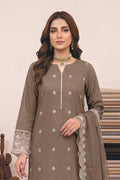 Rimal by UK Vol-48 3PC Unstitched Schiffli Embroidered Lawn Suit (Brown)